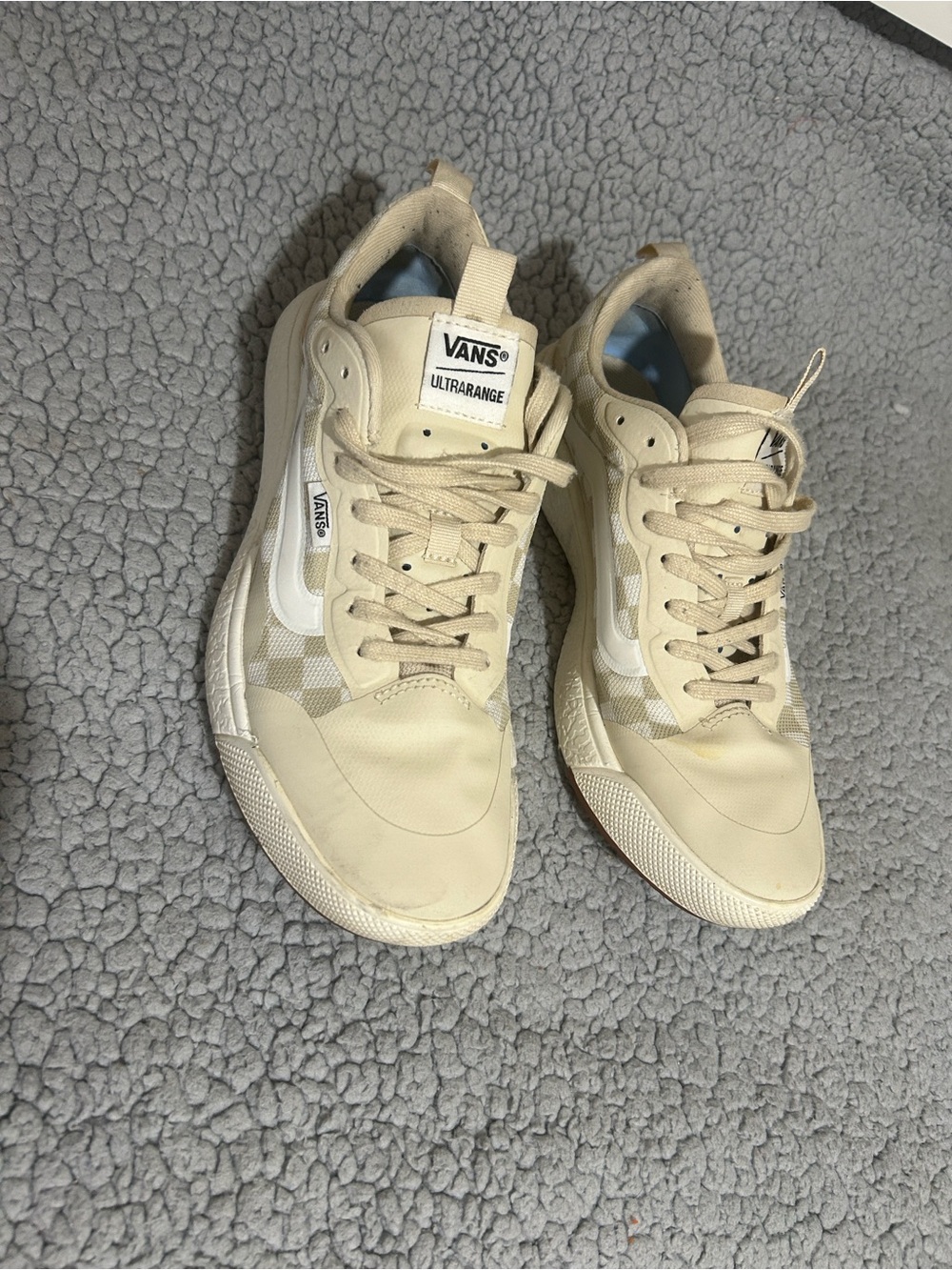 Vans Ultrarange Men's Cream/White Checkerboard Sneakers
